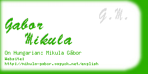 gabor mikula business card