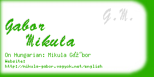 gabor mikula business card